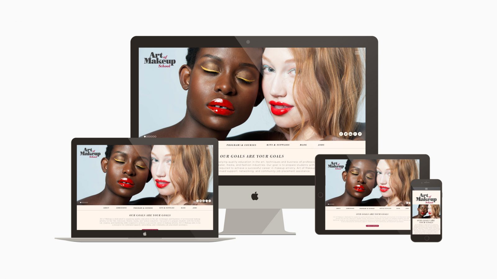 Art of Makeup Website Design by Murmur Creative