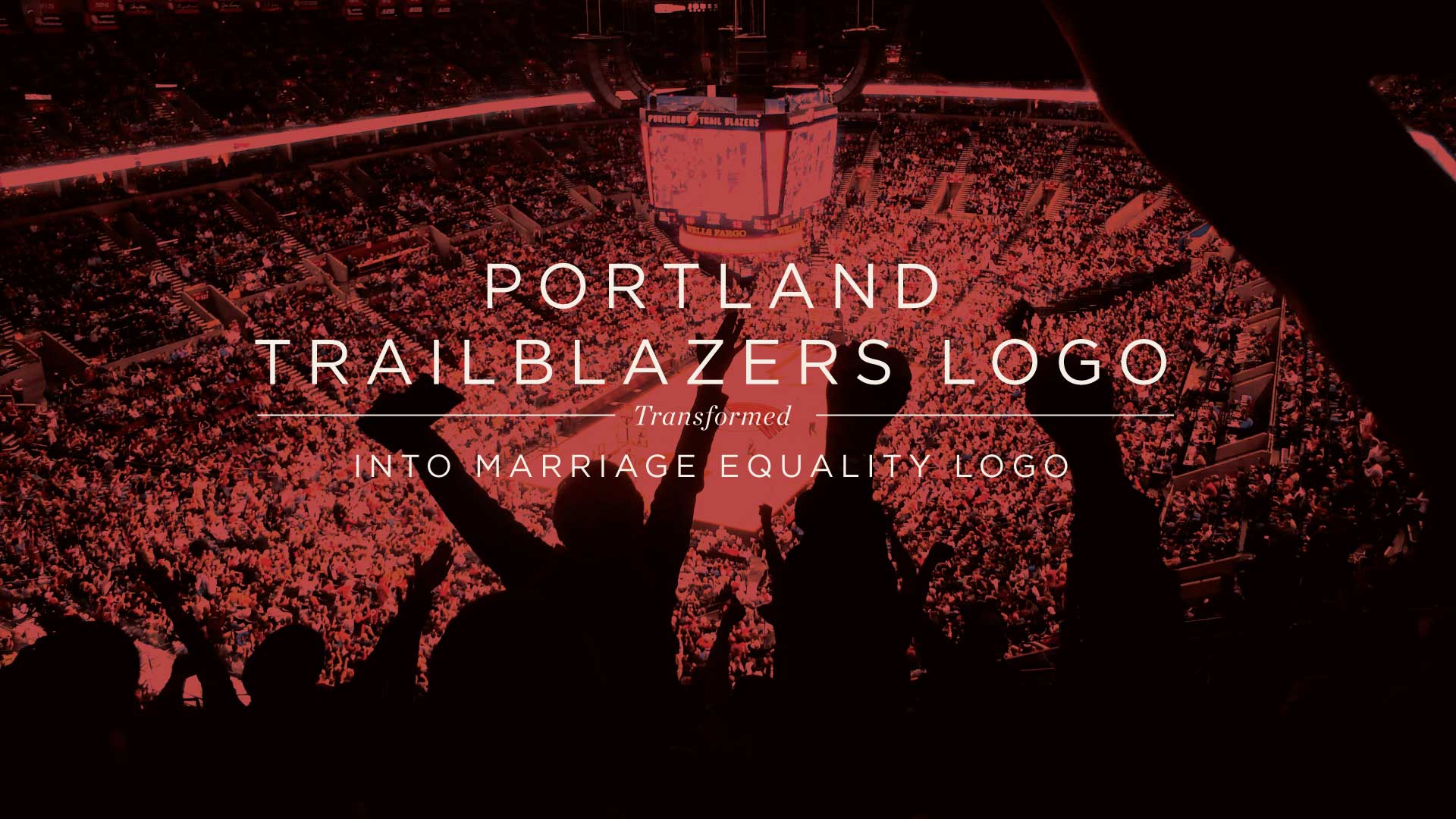 Portland Blazers Logo Transformed into a Marriage Equality Logo 3