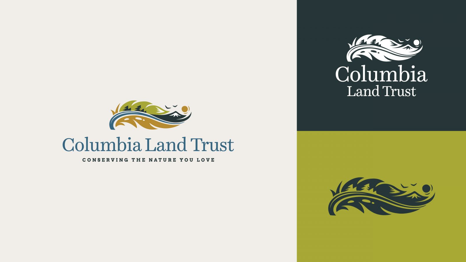 Columbia Land Trust Branding Logo Design Murmur Creative