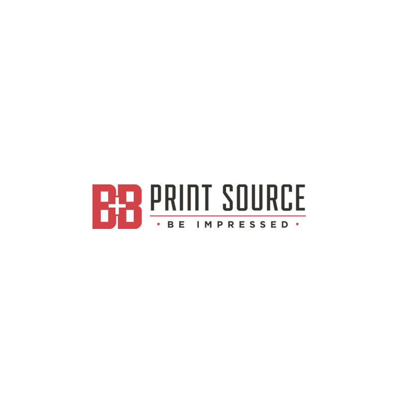 B&B Print Source logo and tagline - Be Impressed