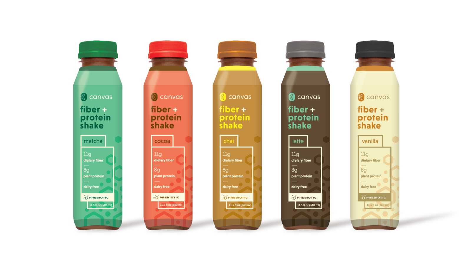 Canvas Fiber + Protein Shakes - Beverage Packaging Design